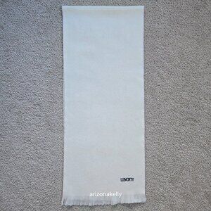 NWOT Liberty Woven Wool Scarf in Ivory--Made in Scotland